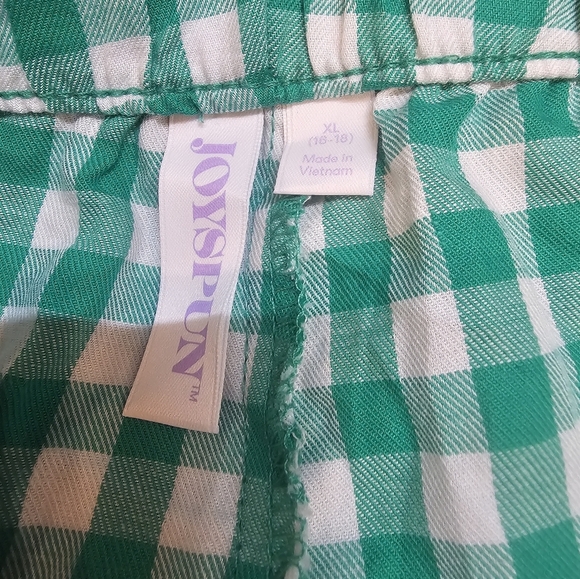 NWT Joyspun Green Gingham Sleep Shorts Size XL (16–18) – Cotton Rayon Lounge Pj - Picture 6 of 7